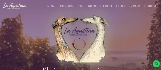 Diseño web de La Agustina — viñedo, restaurante y vinoteca boutique en Ingeniero Maschwitz